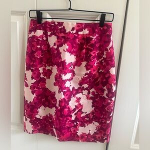 kate spade Silk Pink Floral Pencil Skirt